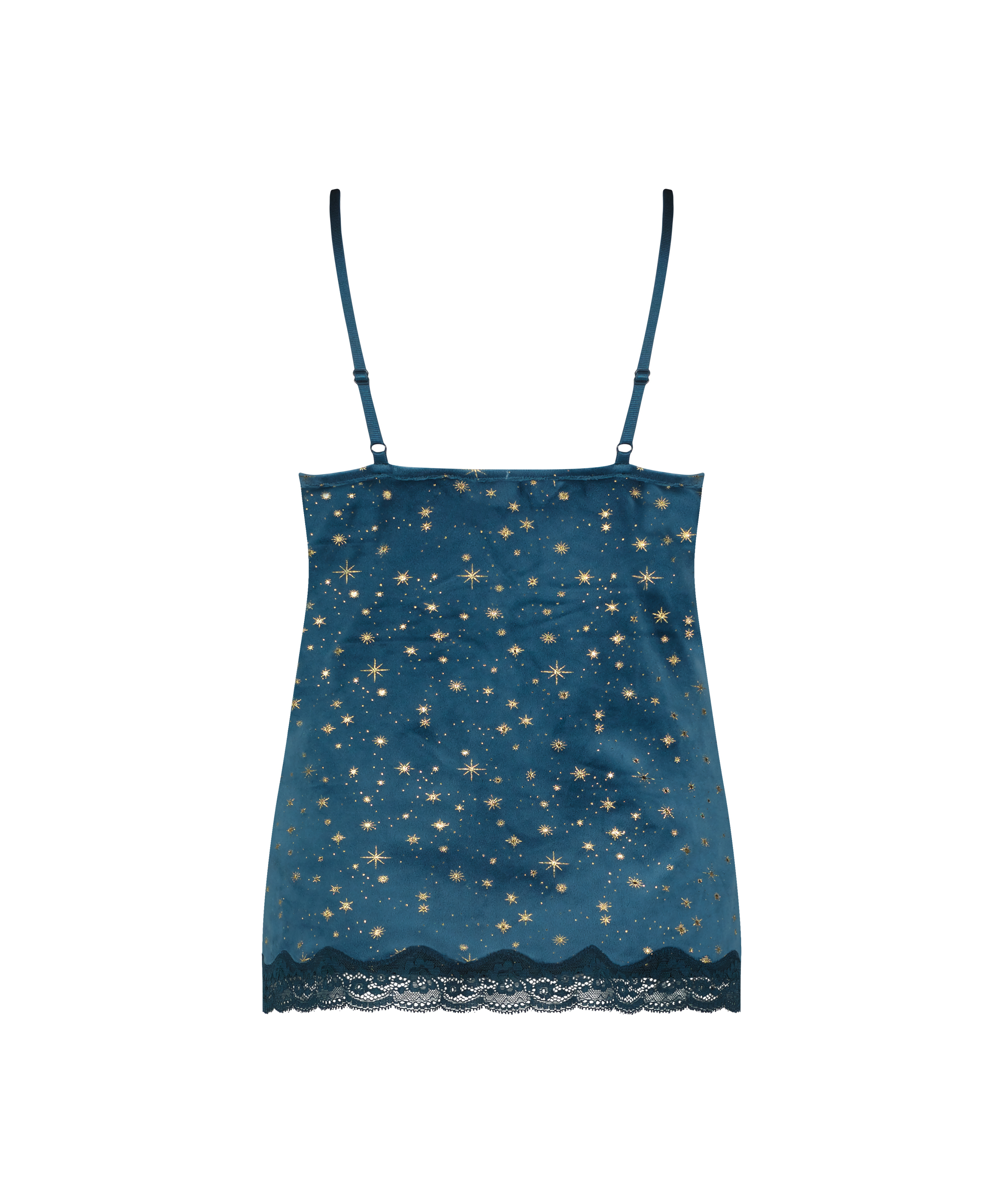 Top Velours Lace, Bleu, main