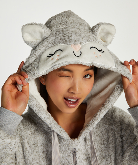 Badjas Fleece, Grijs