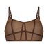 Bralette longline Sexy Mesh, Bruin