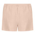 Short de pyjama en jersey bross&eacute;, Beige