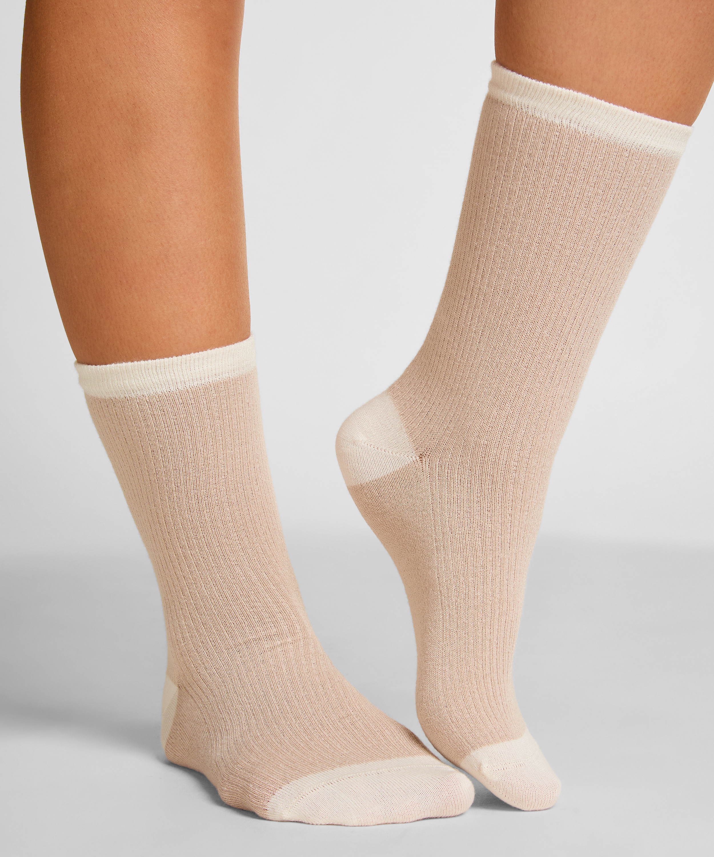 Chaussettes courtes en modal, Beige, main