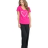 Top Lillly heart ss, Roze