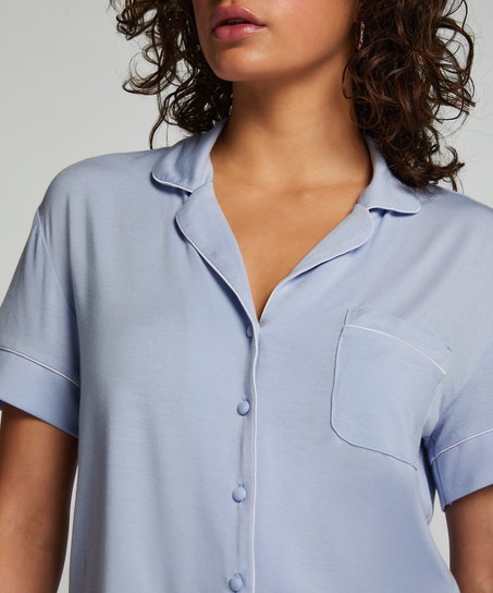 Veste &agrave; manches courtes en jersey Essential, Bleu