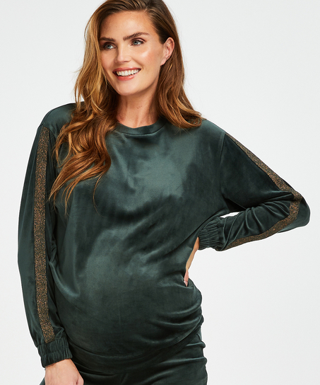 Top de grossesse en velours Shimmer, Vert