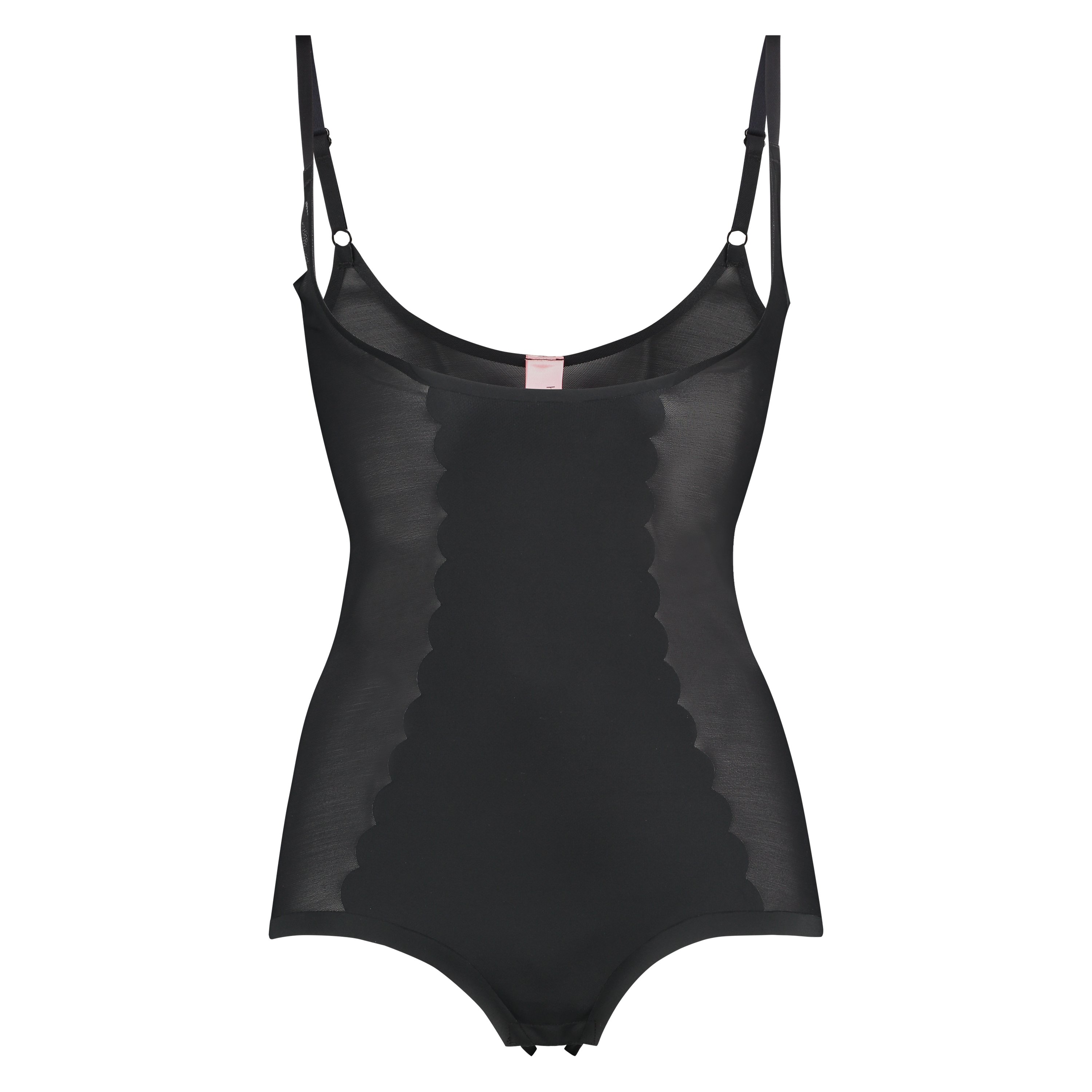 Body sculptant en dentelle festonnée - Level 3, Noir, main