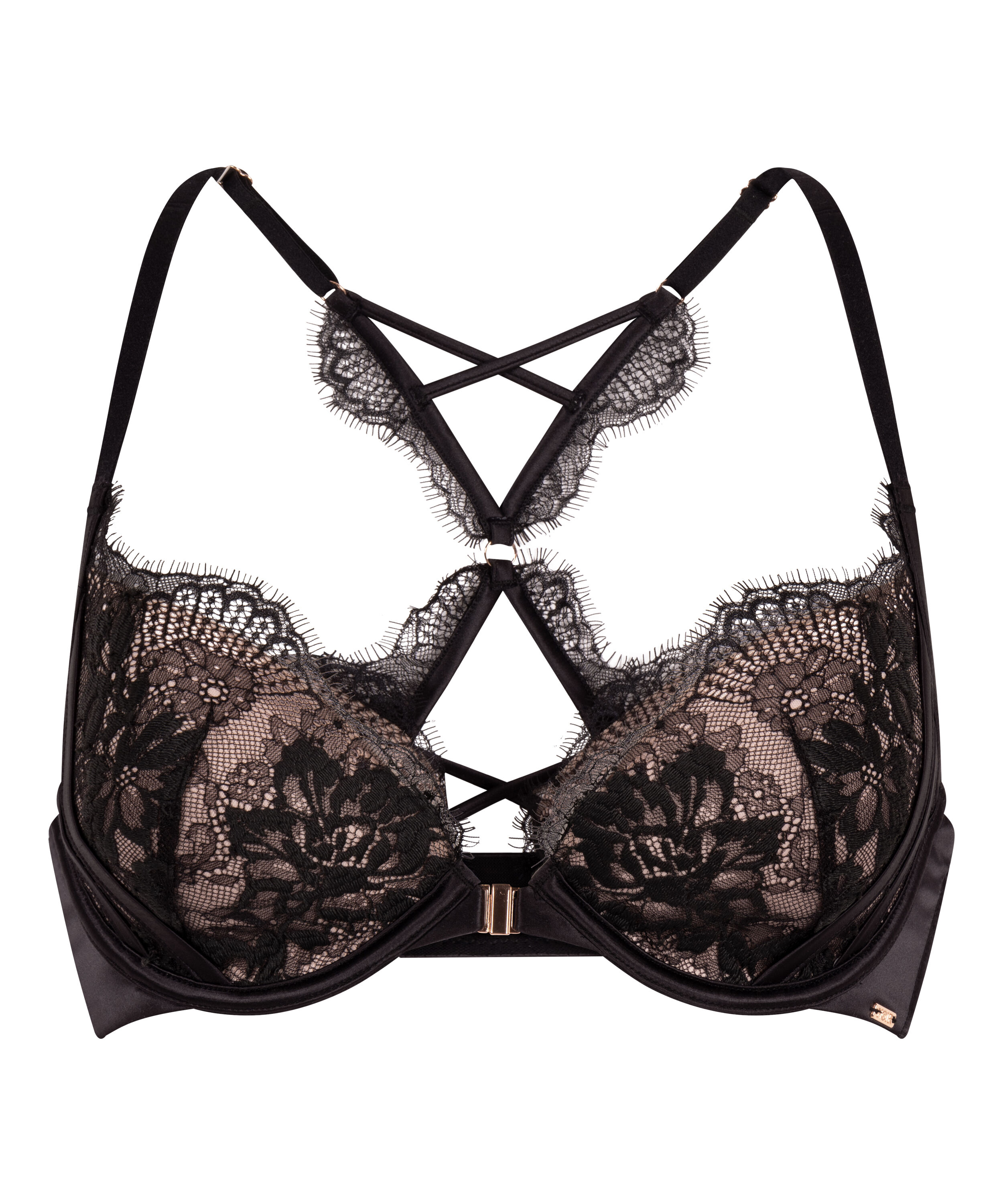 Soutien-gorge &agrave; armatures rembourr&eacute; Cynthia, Noir