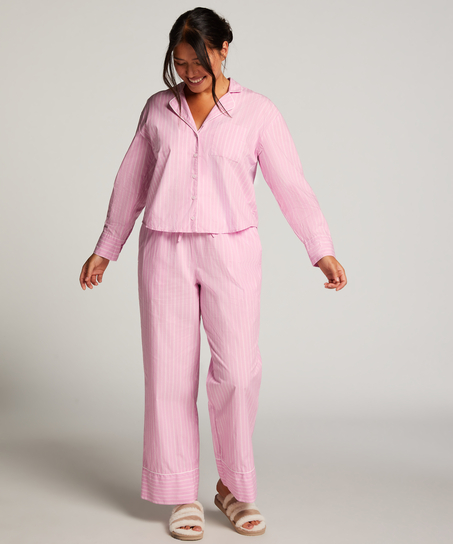 Hunkemöller Pantalon Pyjama Flanelle Gardenia - Coupe Large Confort - Taille L - Imprimé Élégant & Poches