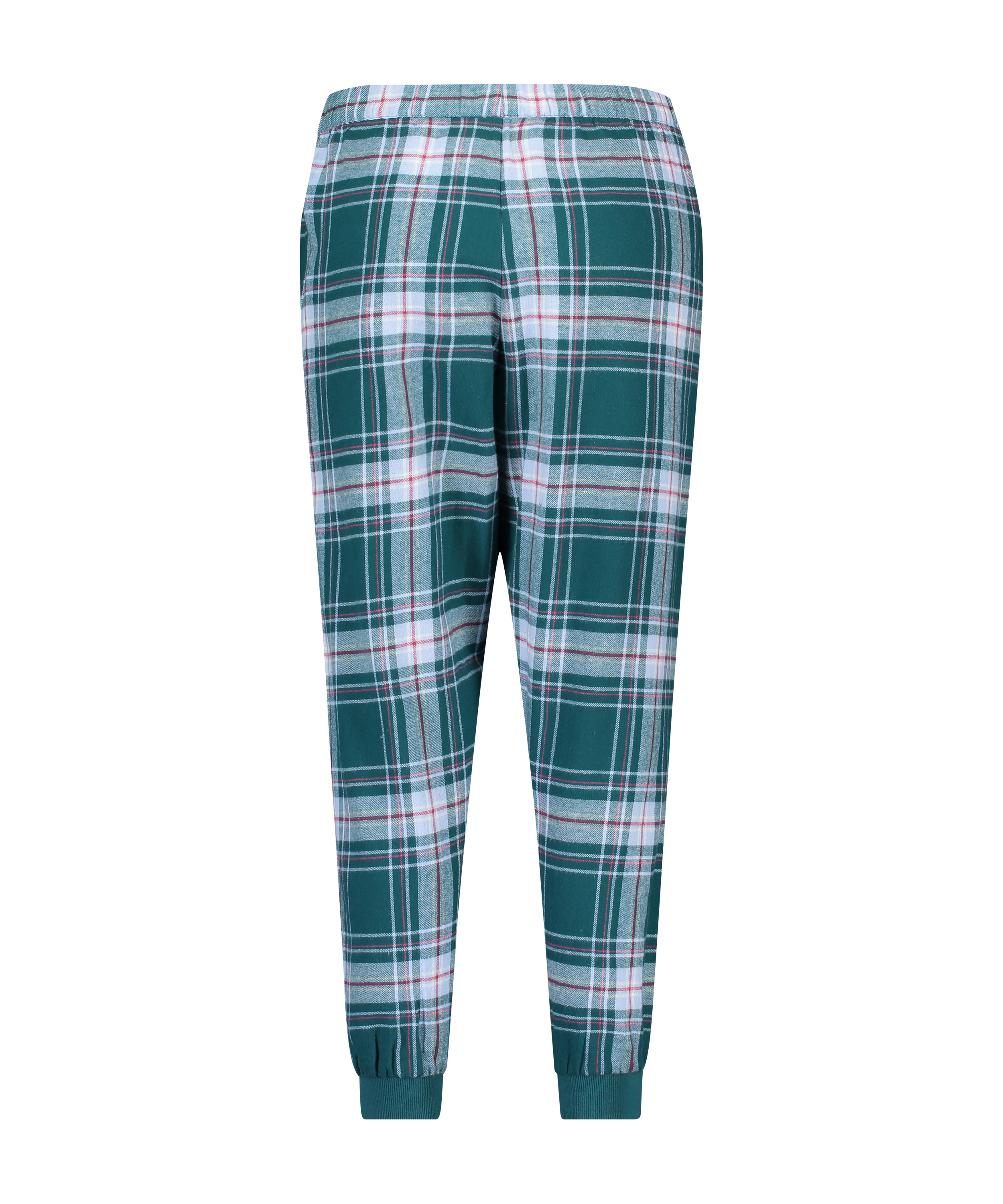Petite Pyjamabroek Twill Check, Blauw, main