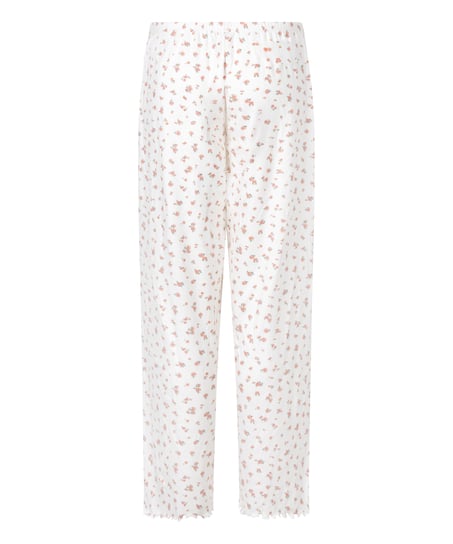 Pantalon de pyjama côtelé, Blanc