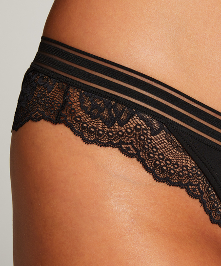 Hoog uitgesneden brazilian Sully, Zwart