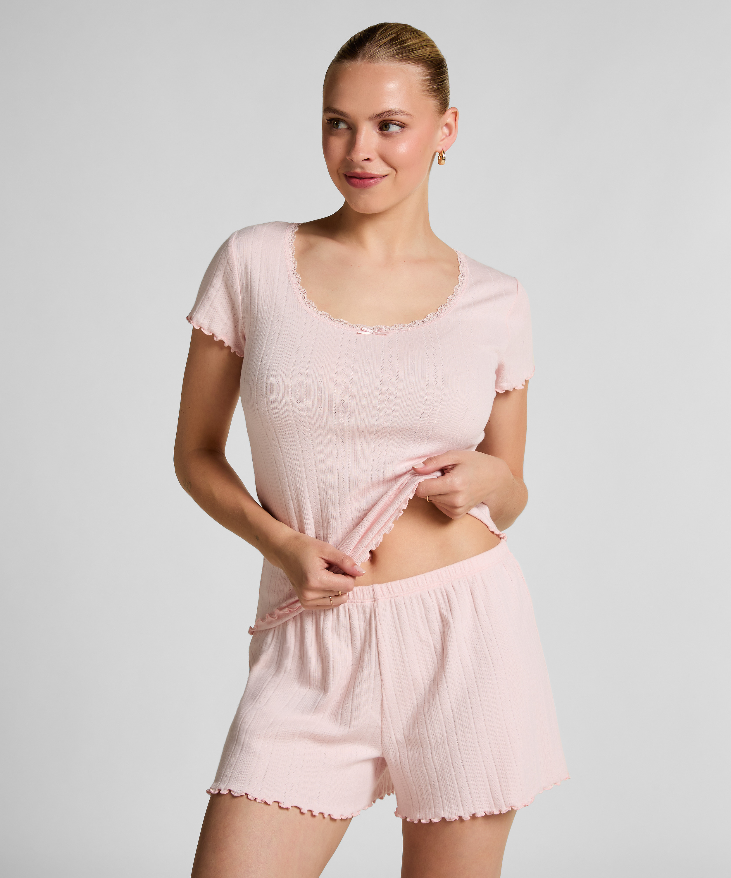 Pointelle short, Roze, main