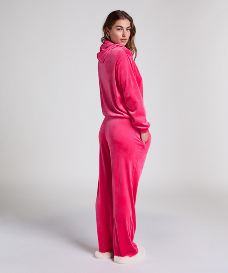 Velours pyjamabroek, Roze