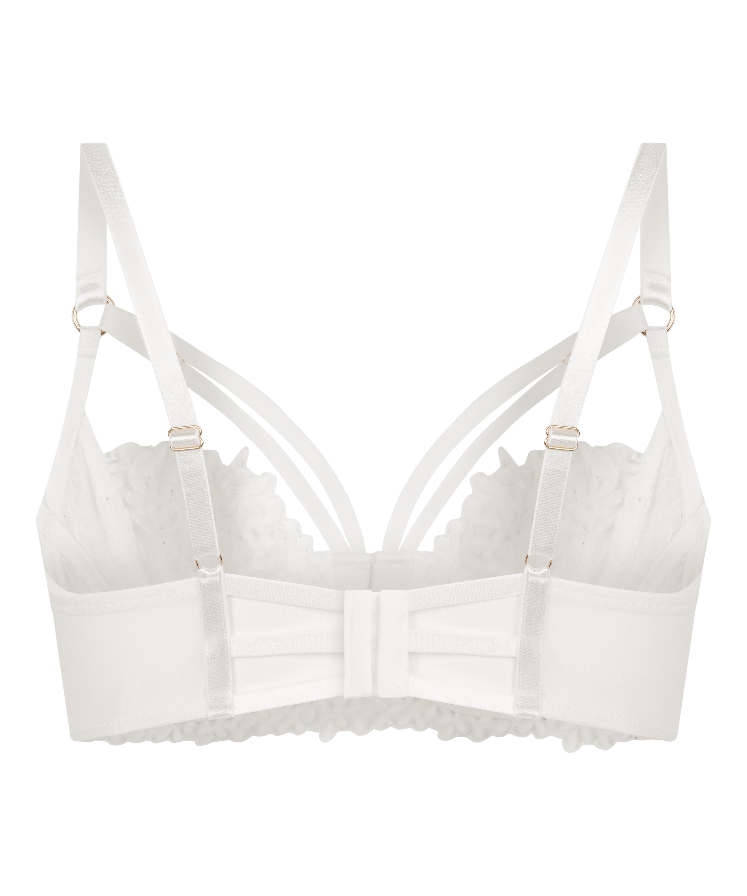 Soutien-Gorge Longline Kristina Armatur&eacute; Sans Rembourrage, Blanc, main