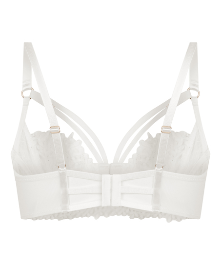 Soutien-Gorge Longline Kristina Armatur&eacute; Sans Rembourrage, Blanc