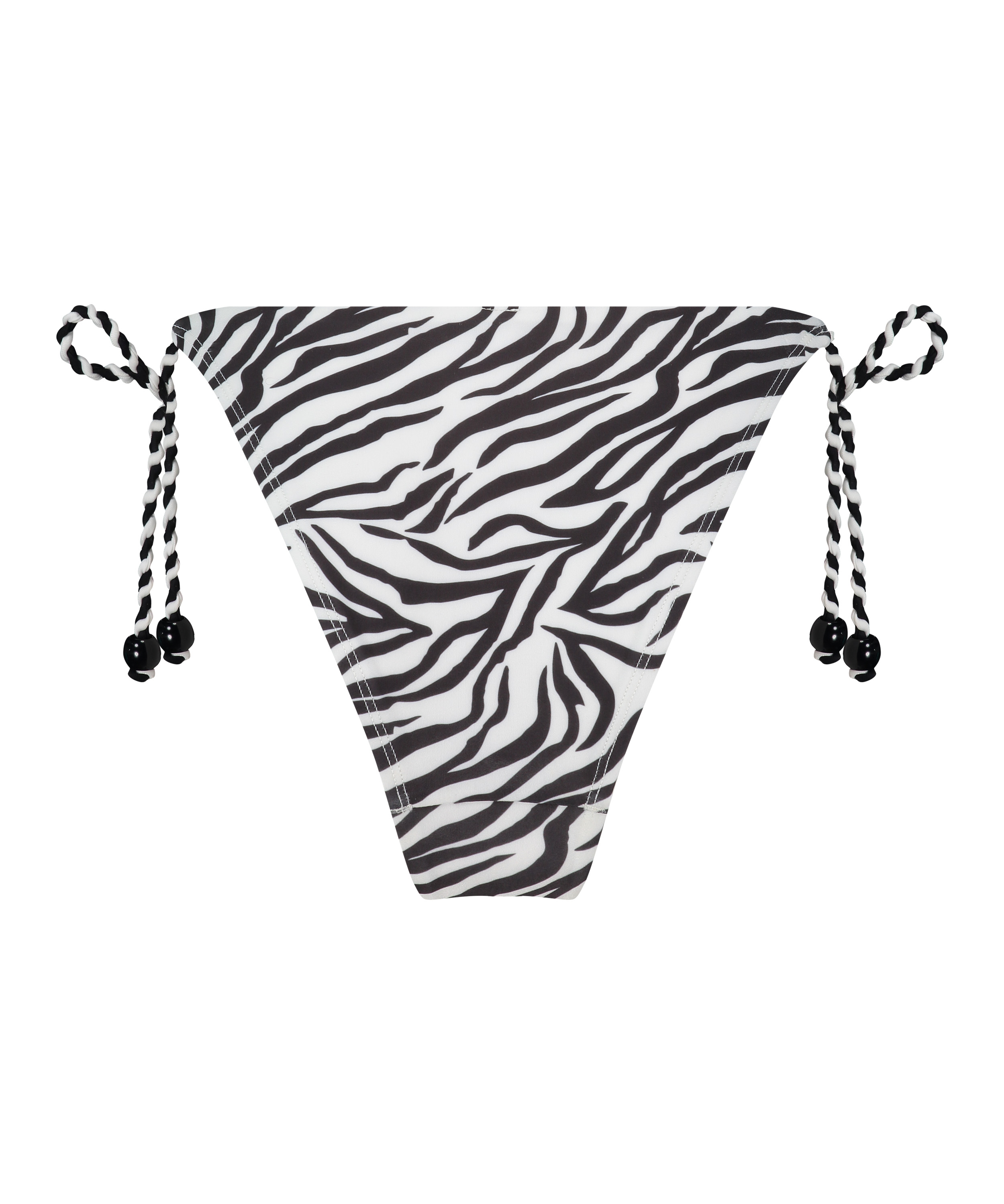 Slip de Bikini Cheeky Tanga Doha Zebra, Blanc, main
