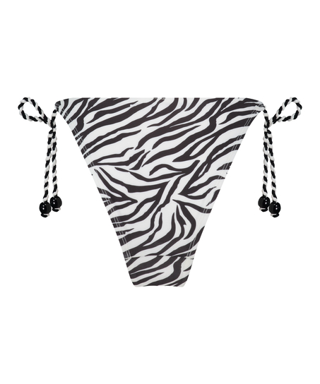 Cheeky Tanga Bikinibroekje Doha Zebra, Wit