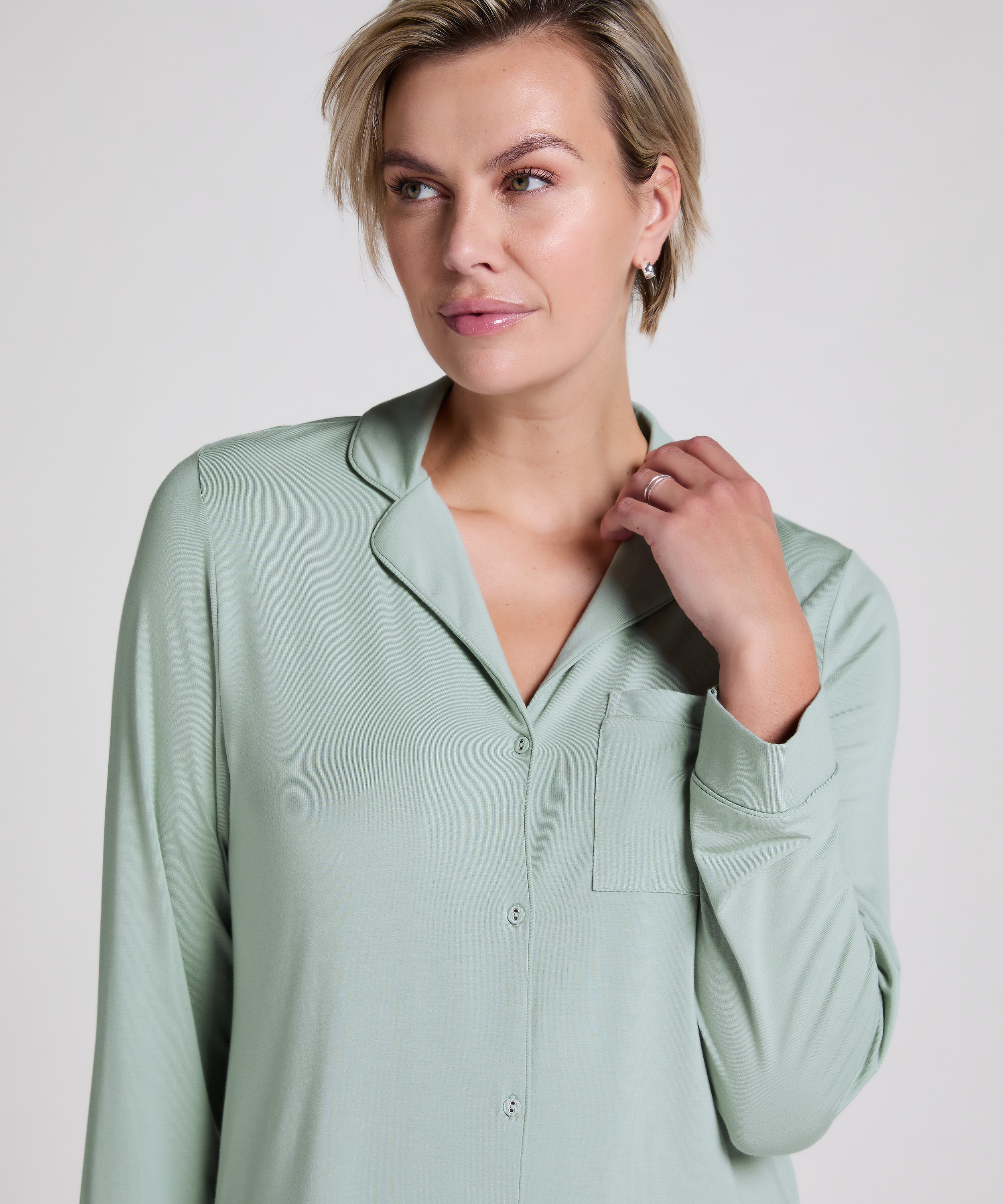 Nachthemd Jersey Essential, Groen, main