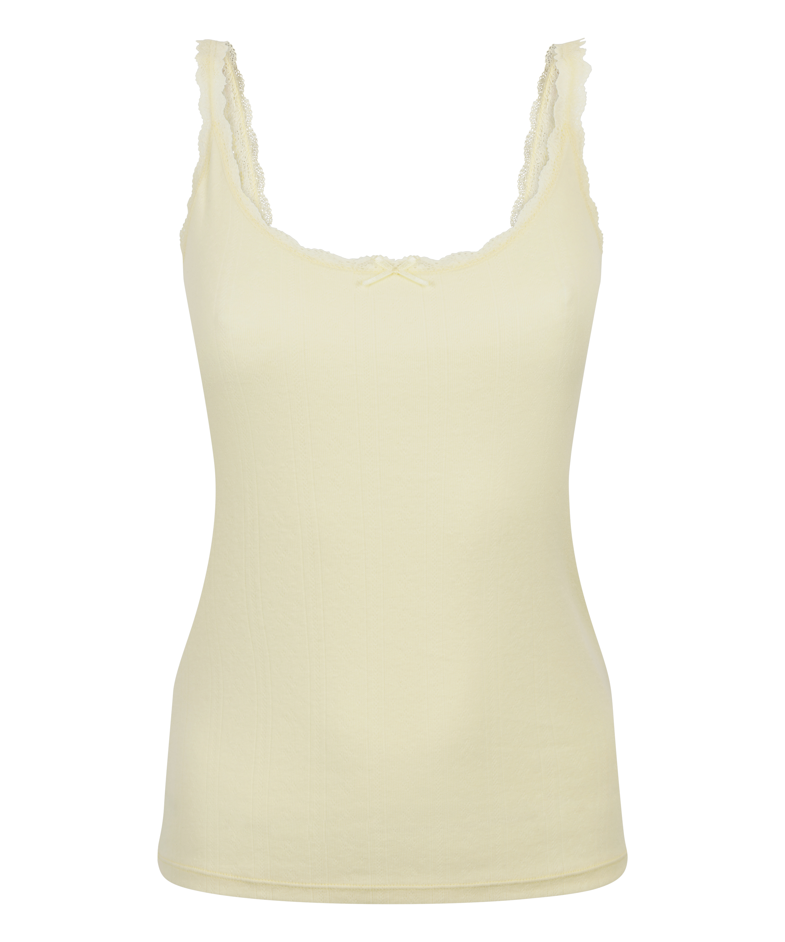 Pointelle Singlet, Geel, main