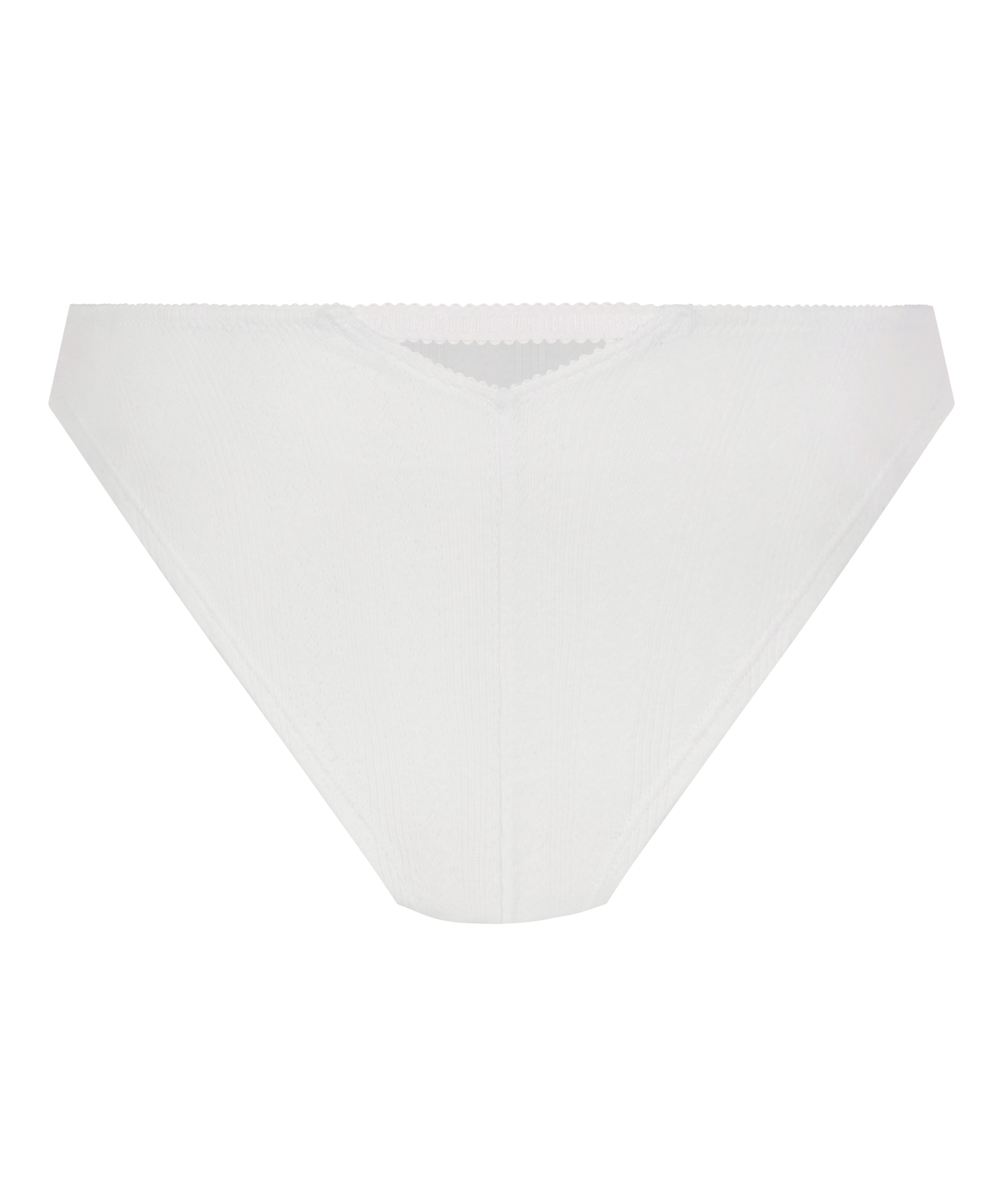 Culotte br&eacute;silienne Pointelle, Blanc, main