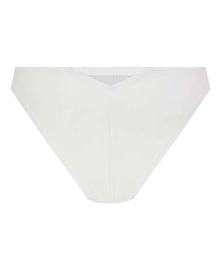Culotte br&eacute;silienne Pointelle, Blanc