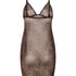Slipdress Leopard, Zwart