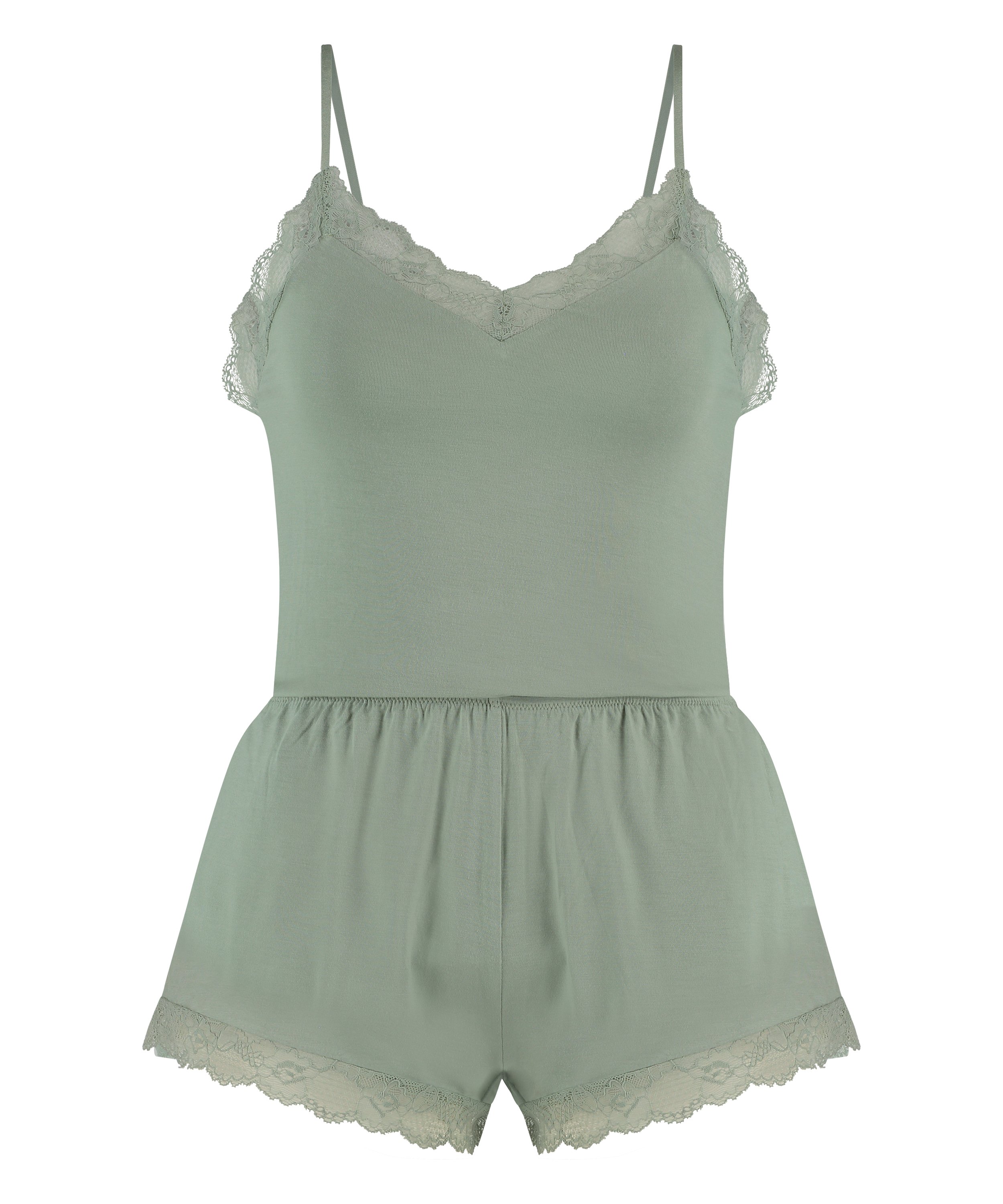 Korte pyjamaset Cami, Groen, main