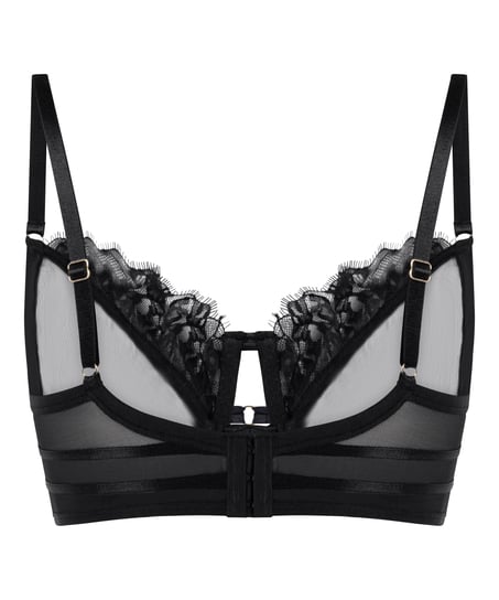 Soutien-gorge à armatures non-rembourré longline Nienke, Noir