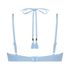 Voorgevormde beugel bikinitop Scallop, Blauw