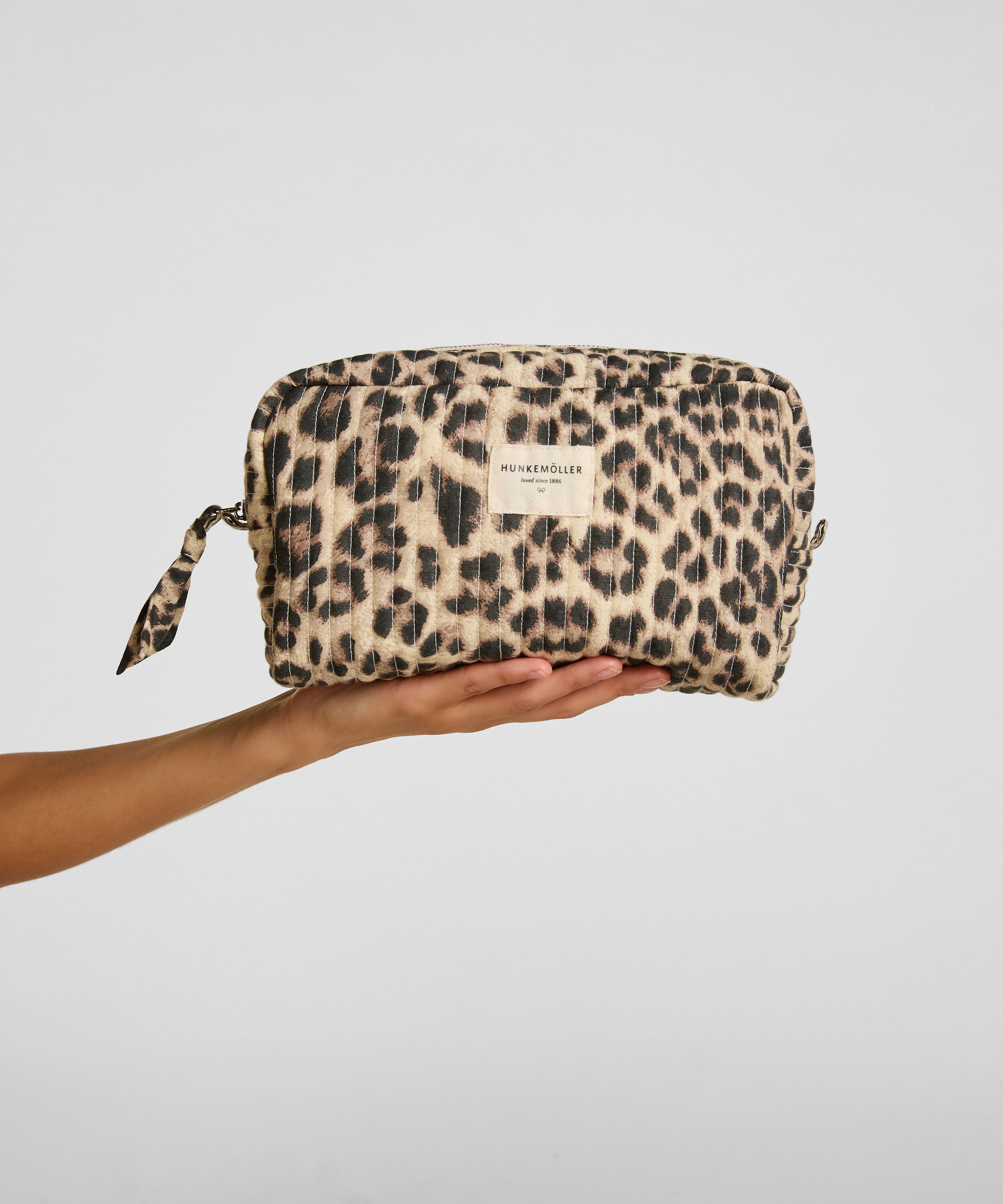 Make-Up Tasje Groot Leopard, Beige