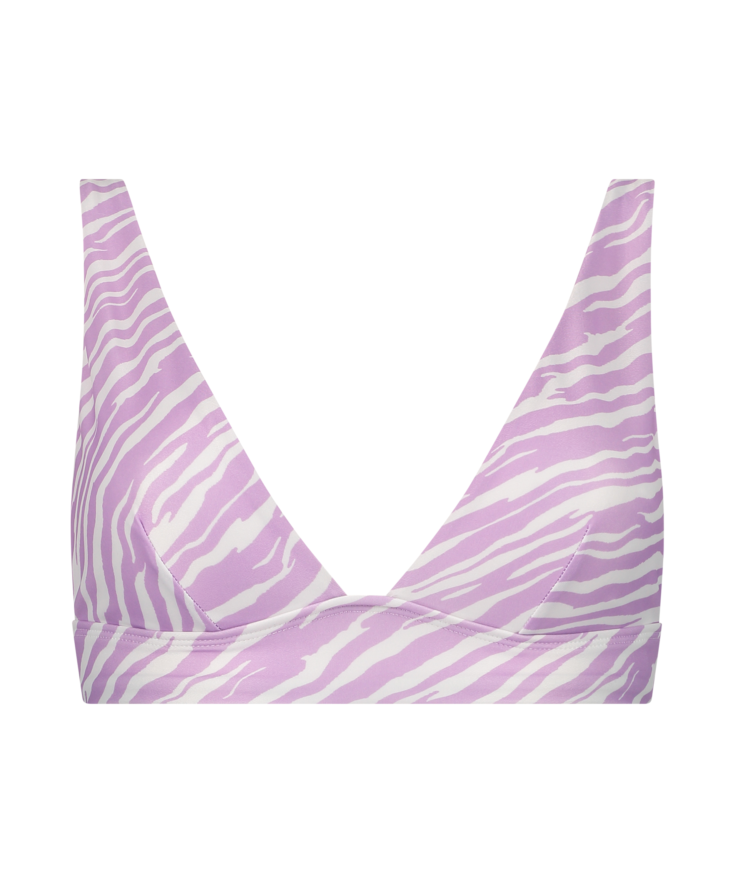 Haut de bikini triangle Zebra, Pourpre, main