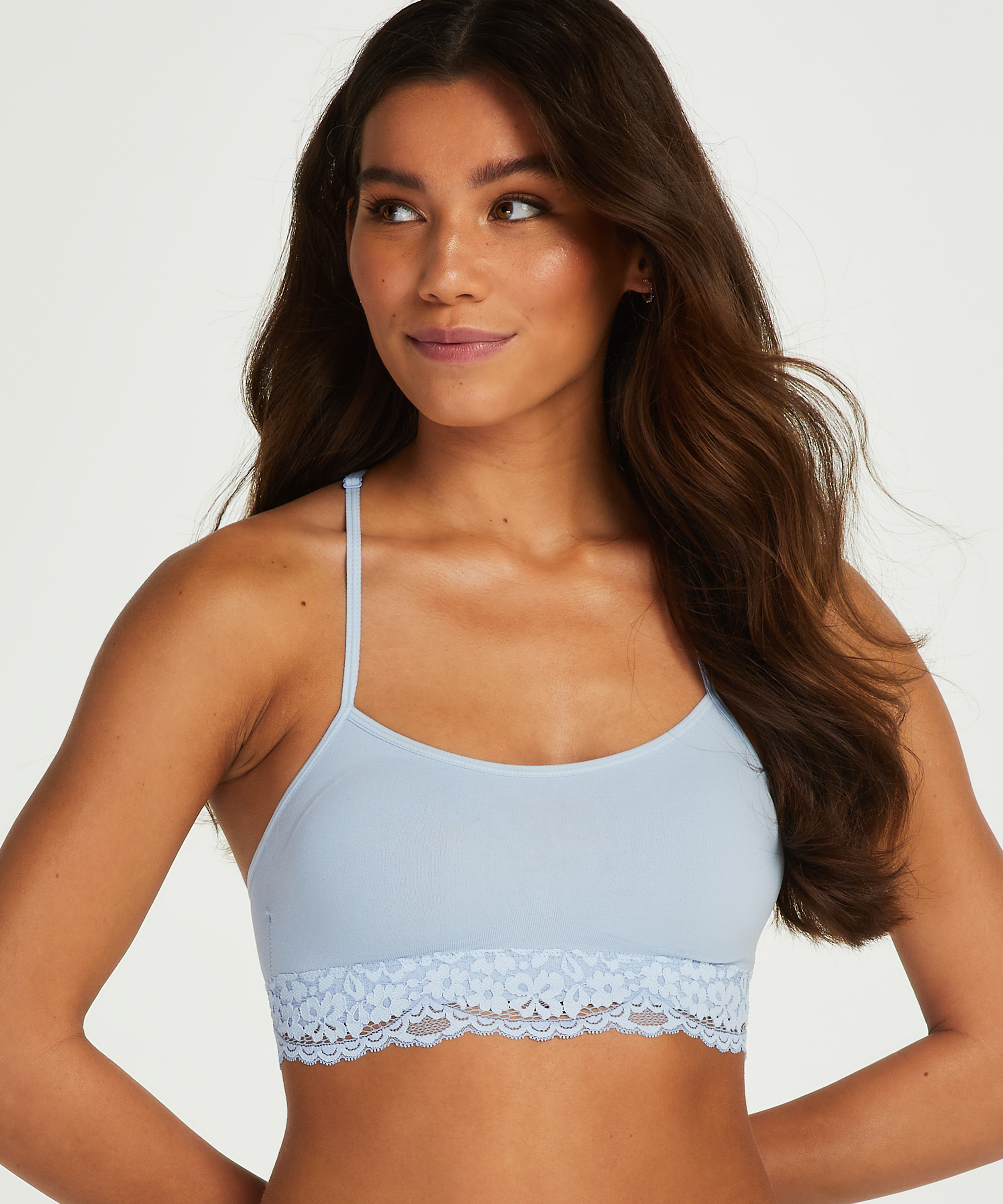 Seamless bralette Marine, Blauw, main