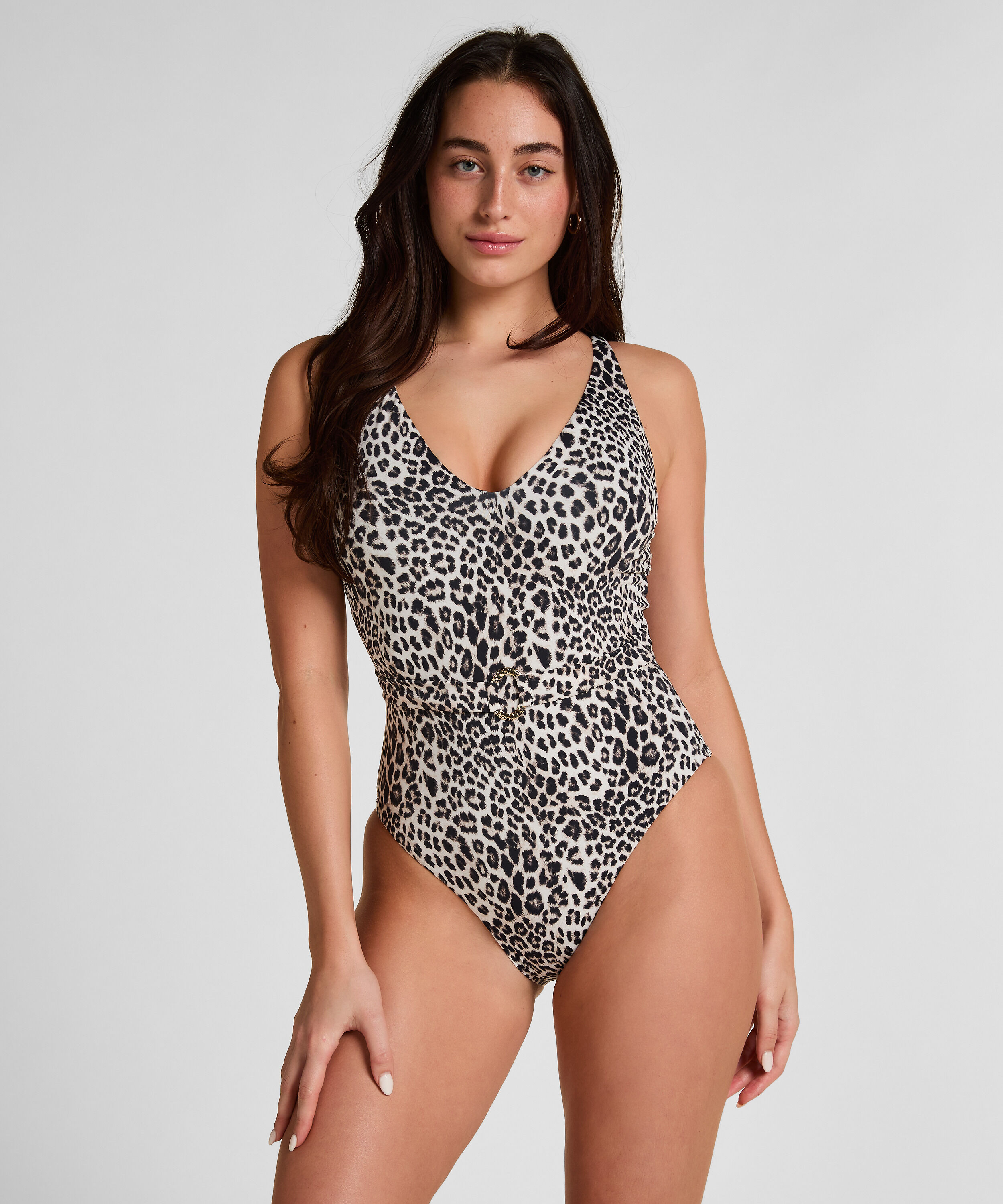 Maillot de bain Leopard, Noir