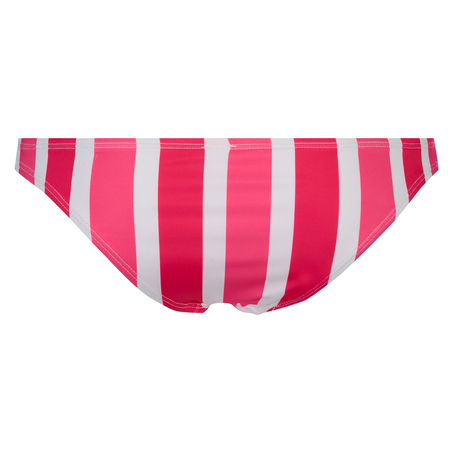 Slip de bikini br&eacute;silien taille basse Candy Stripes, Rose