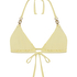 Crochet triangle Bikini Top, Jaune