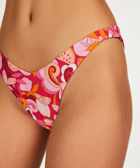 Slip brésilien taille haute Miami, Rose