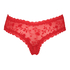 Slip br&eacute;silien V-shape mesh, Rouge