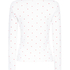 Haut de pyjama &agrave; manches longues Pointelle, Blanc