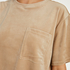 Top Velours Pocket, Beige