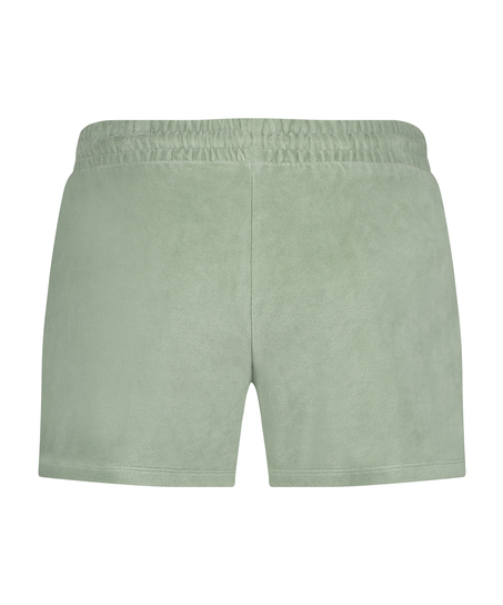 Shorts Velours Pocket, Groen