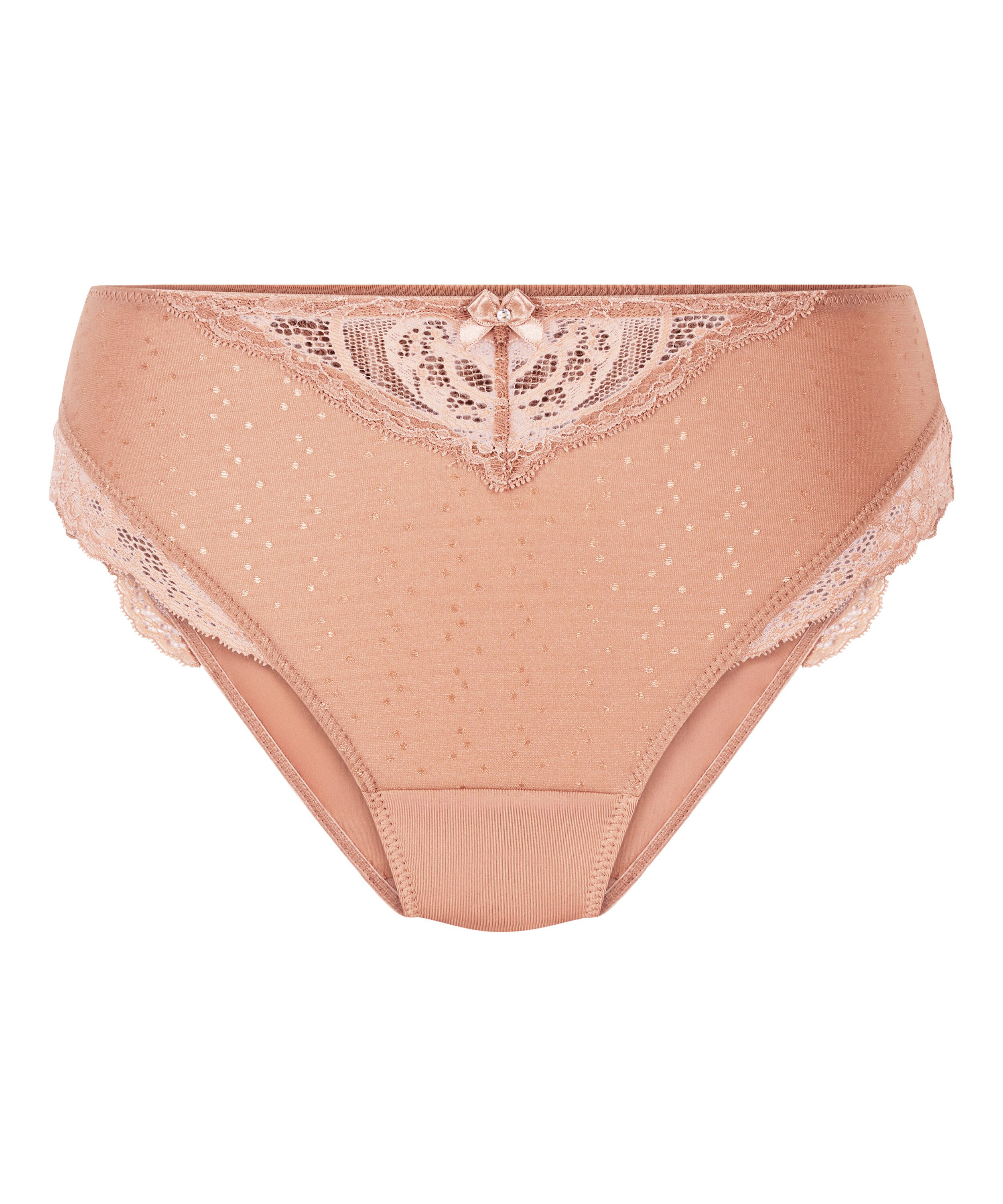 Slip taille haute Sophie, Brun