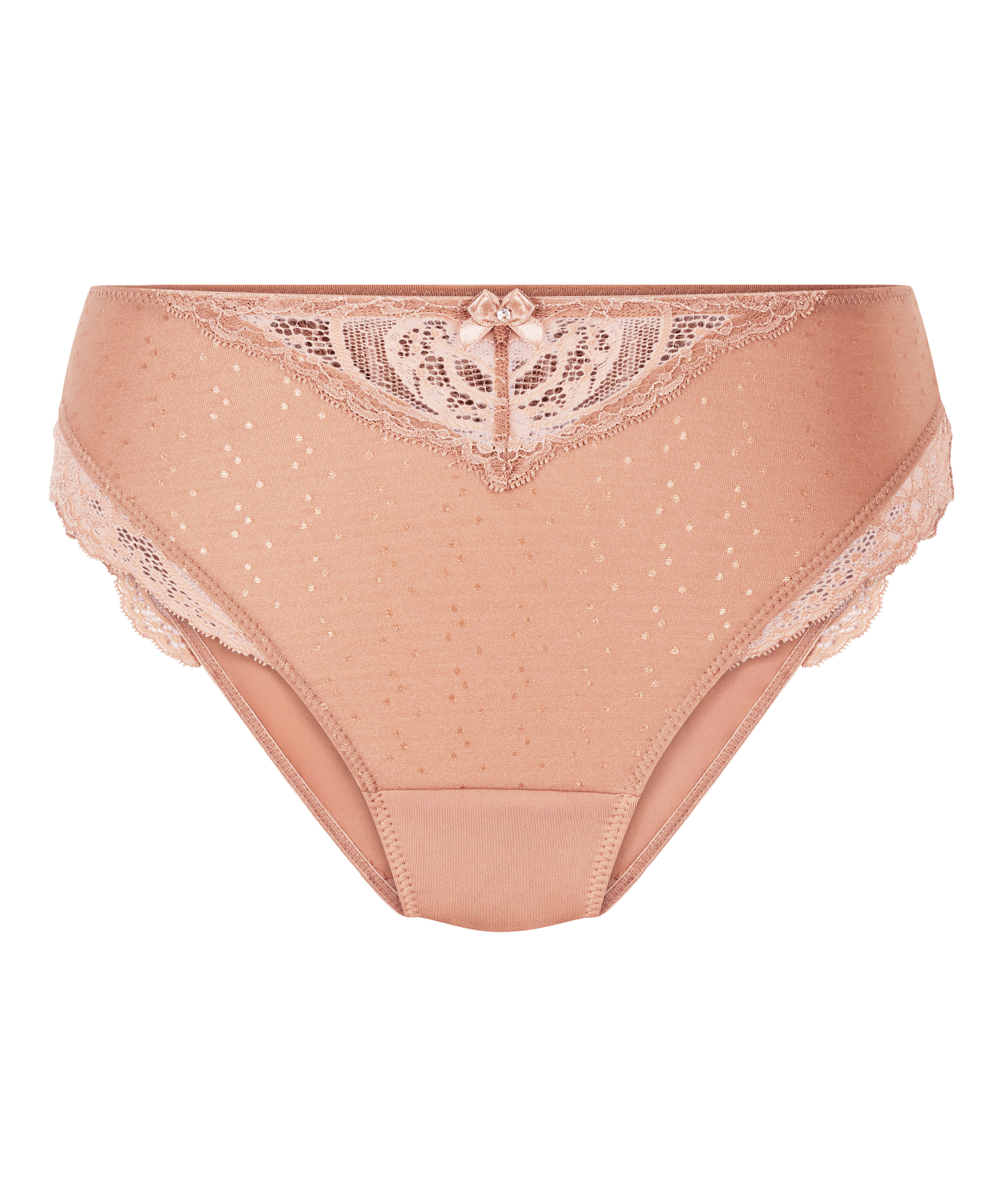 Slip taille haute Sophie, Brun, main