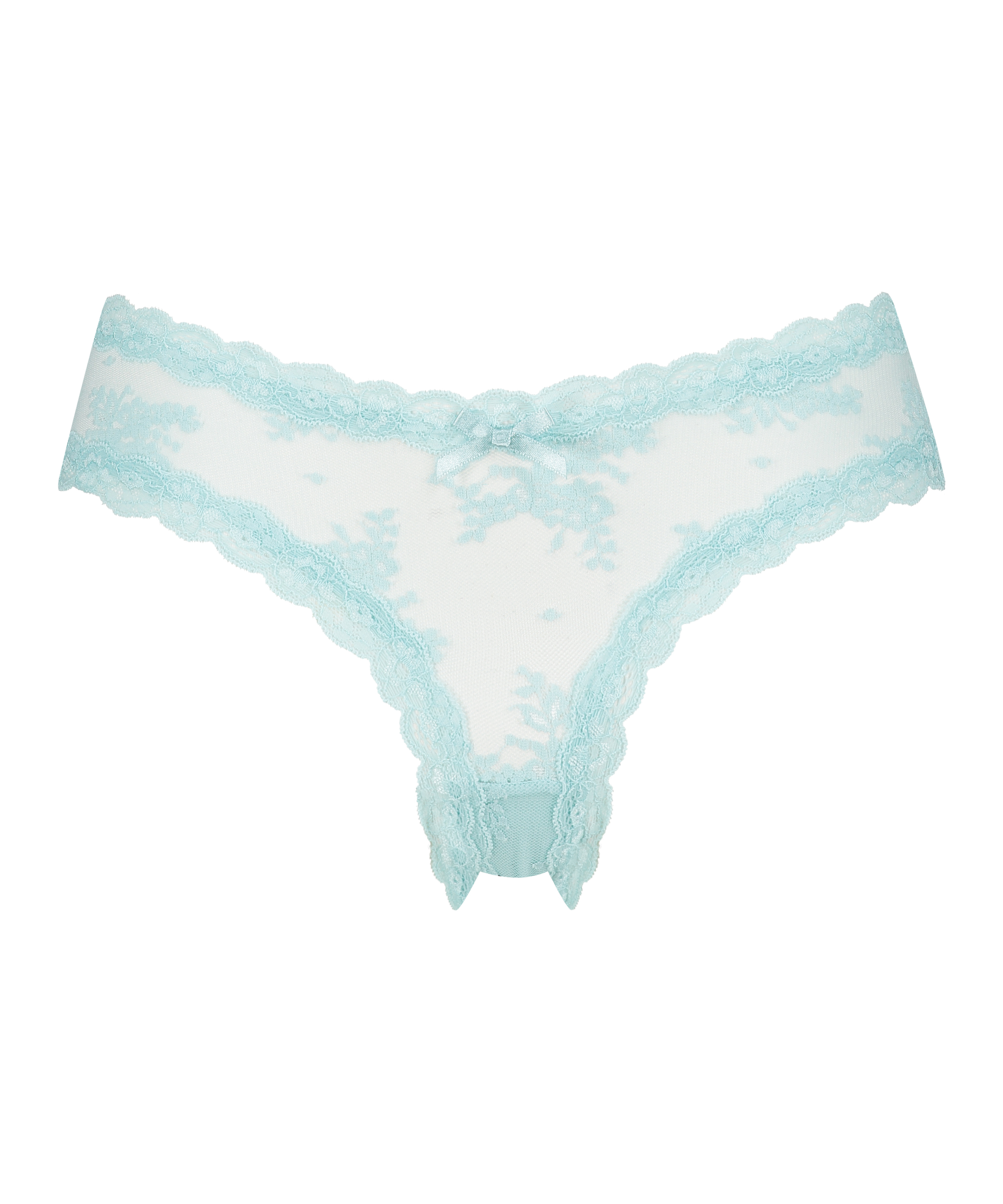 Slip brésilien V-shape mesh, Bleu, main