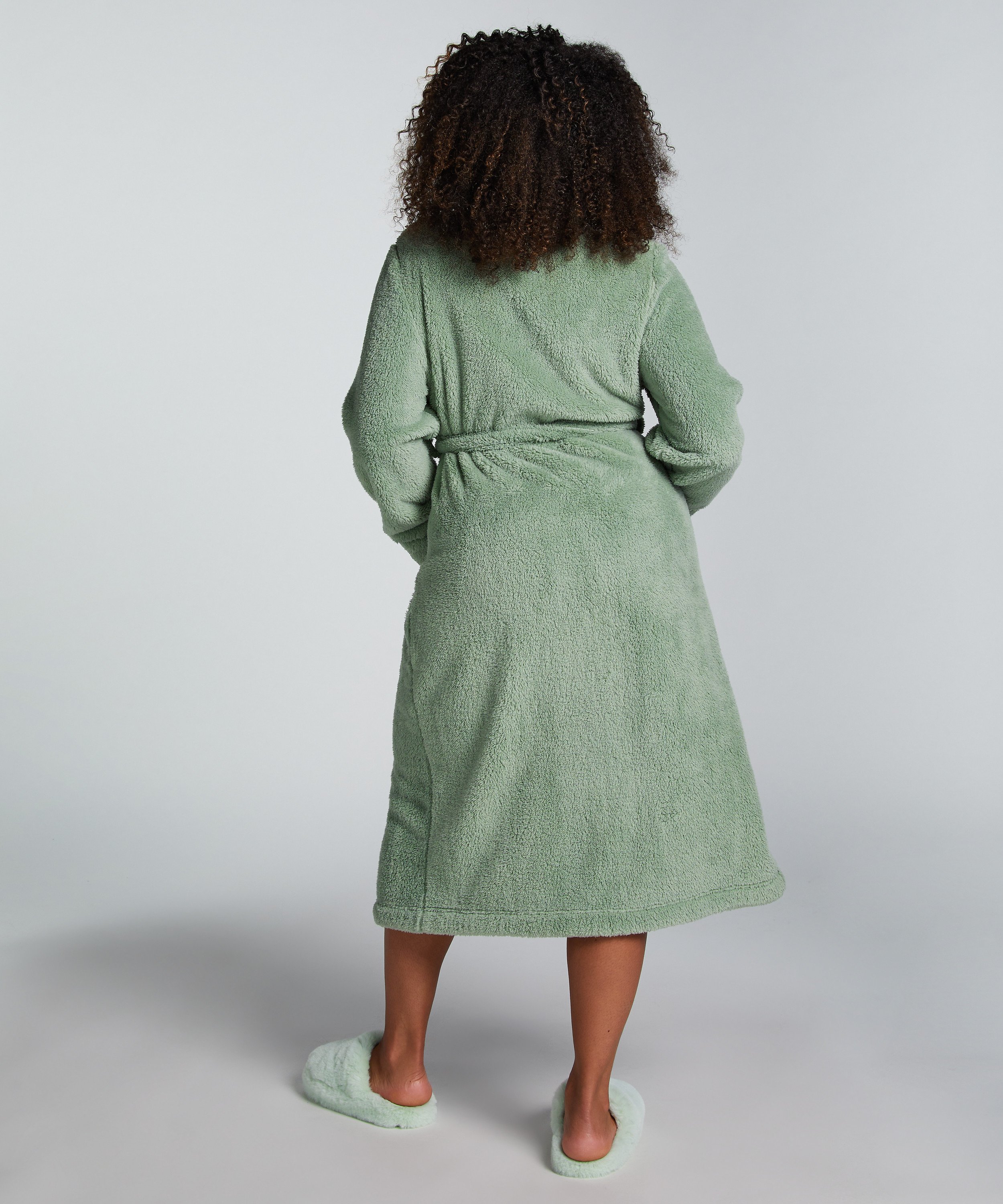 Badjas Fleece, Groen, main