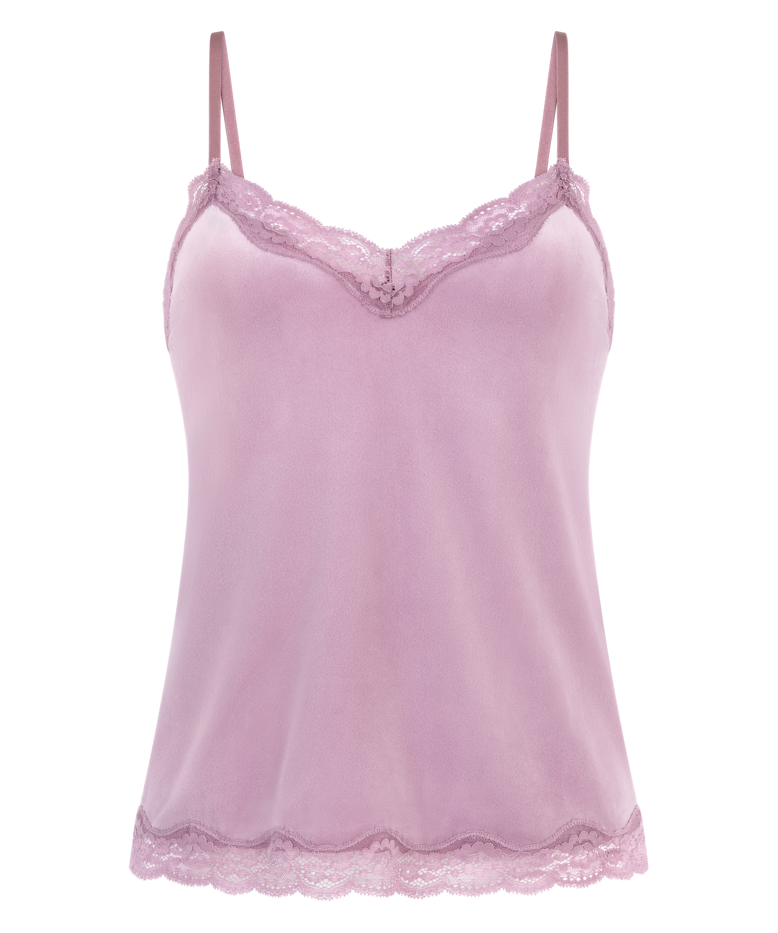 Cami top Velours Lace, Paars, main