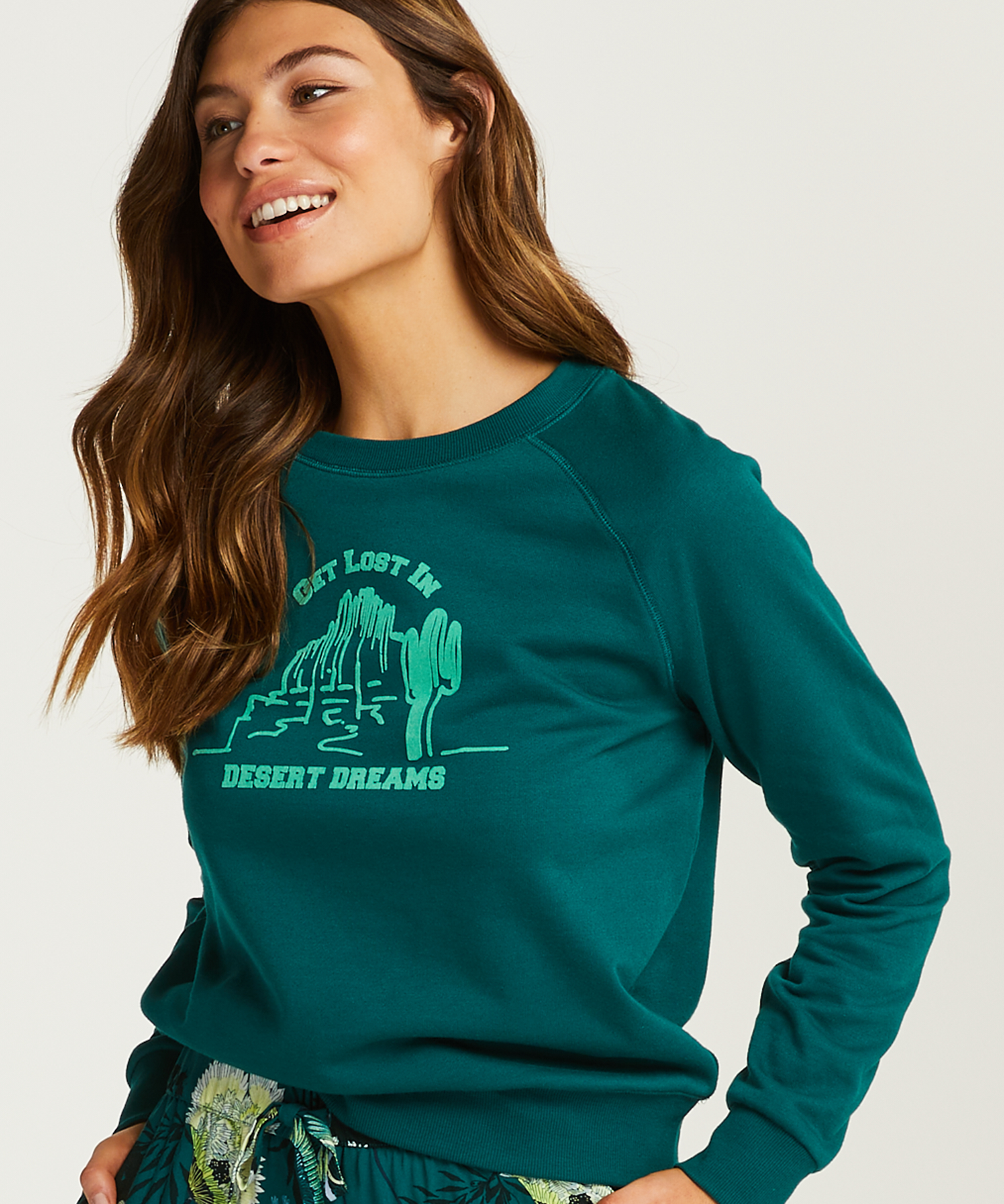 Top lange mouwen Sweat Desert, Grijs, main