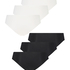 Lot de 6 slips br&eacute;siliens invisibles en coton, Blanc