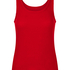 Geribde singlet van geborstelde jersey, Rood