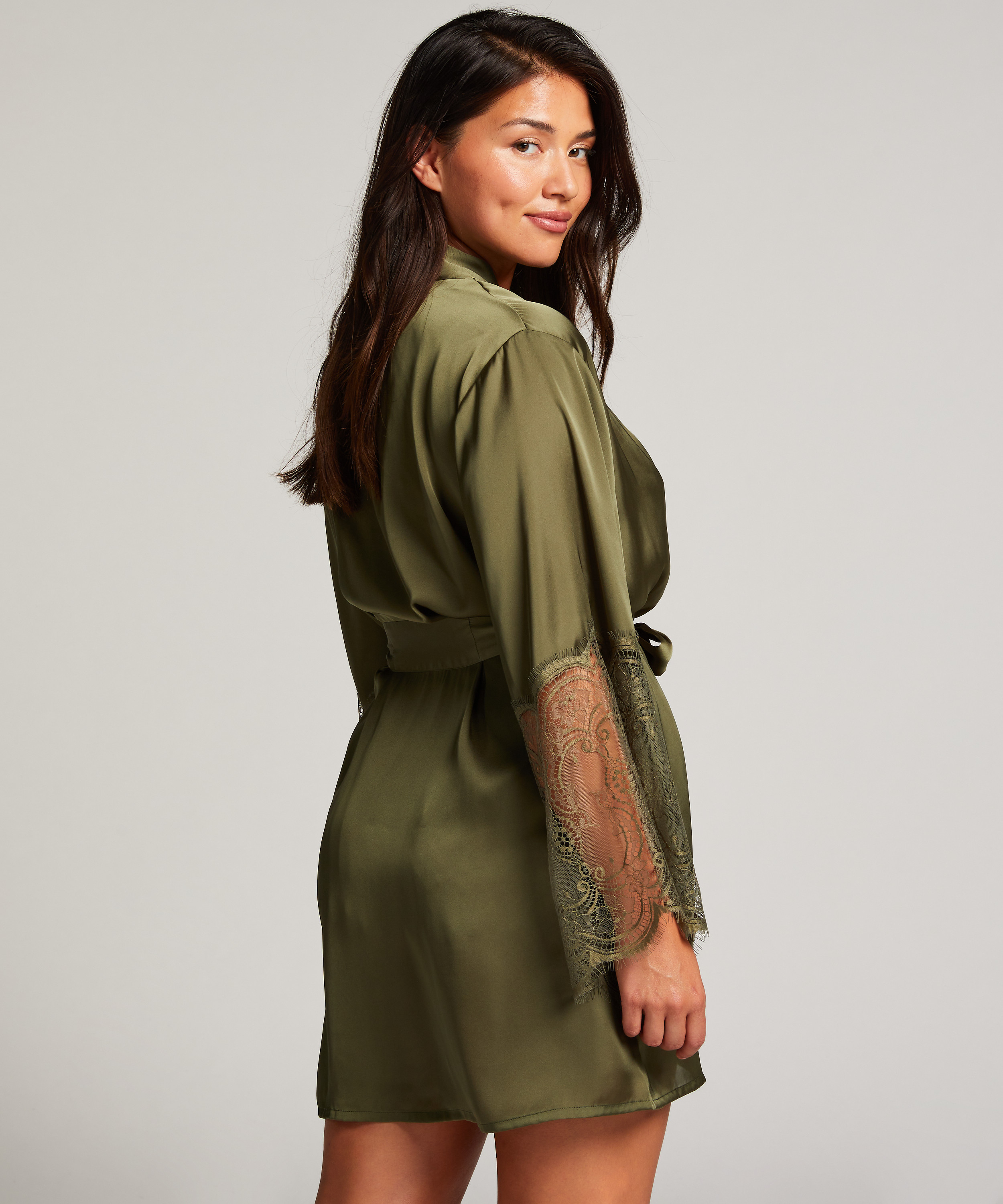 Kimono Satin, Groen, main