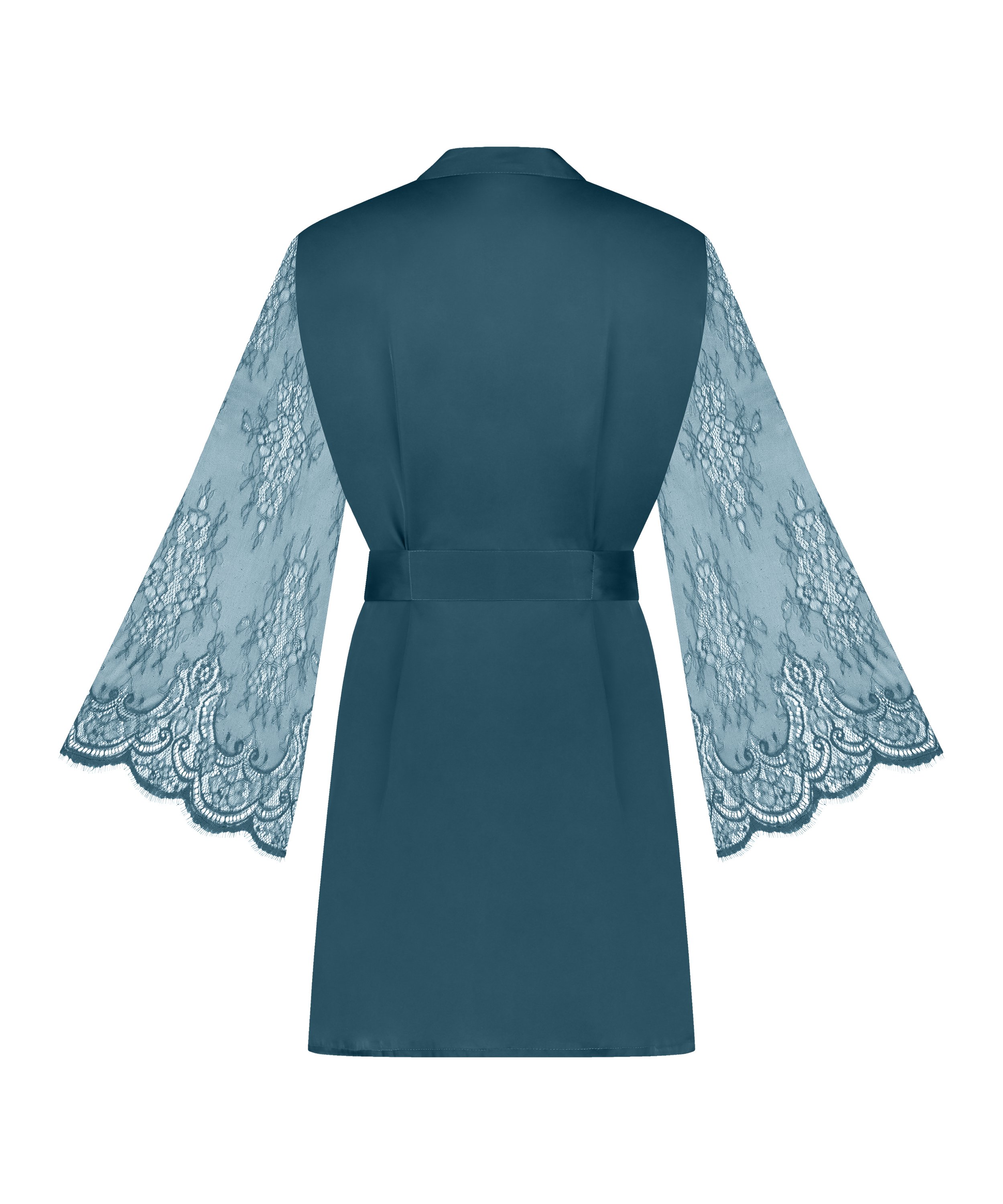 Kimono Satin, Blauw, main