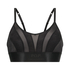 Mesh bralette Glossy, Zwart
